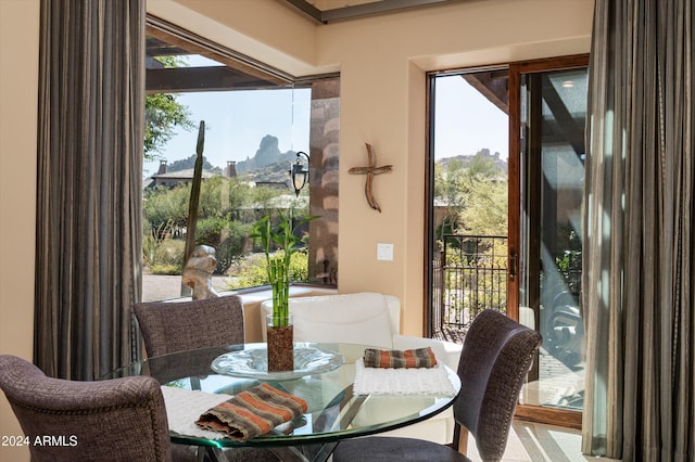 dining area featuring plenty of natural light