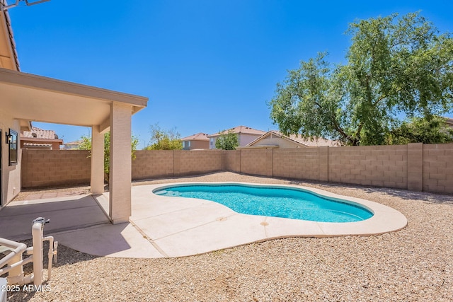 11805 W Sunnyside Dr, El Mirage, AZ 85335 - view of pool featuring a patio area and a fenced backyard