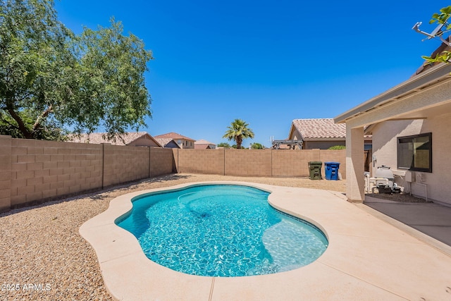 11805 W Sunnyside Dr, El Mirage, AZ 85335 - view of swimming pool with a fenced backyard and a patio area