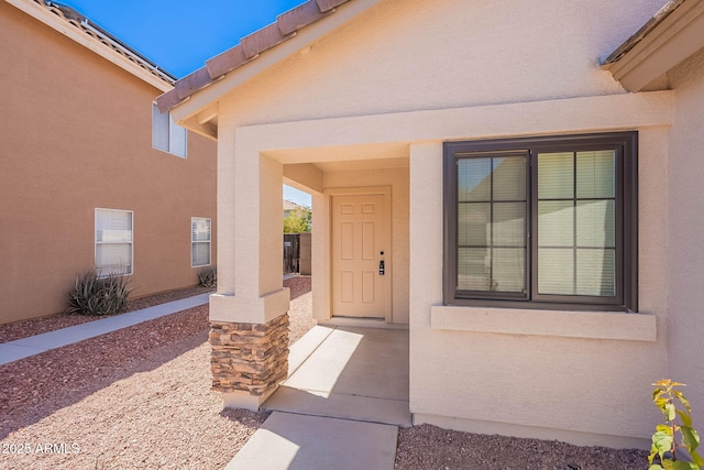 11805 W Sunnyside Dr, El Mirage, AZ 85335 - property entrance with stucco siding