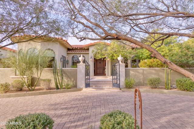 view of mediterranean / spanish house