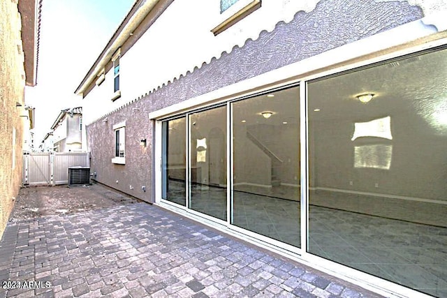 view of patio / terrace featuring central air condition unit