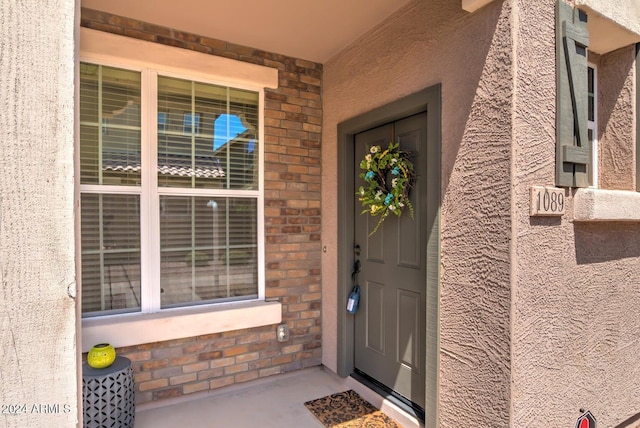 view of doorway to property