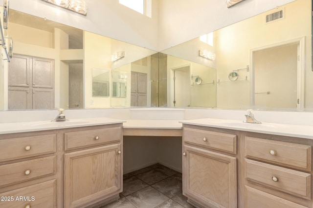 22319 N Desperado Dr, Sun City West, AZ 85375 - full bath featuring visible vents, vanity, and tile patterned flooring