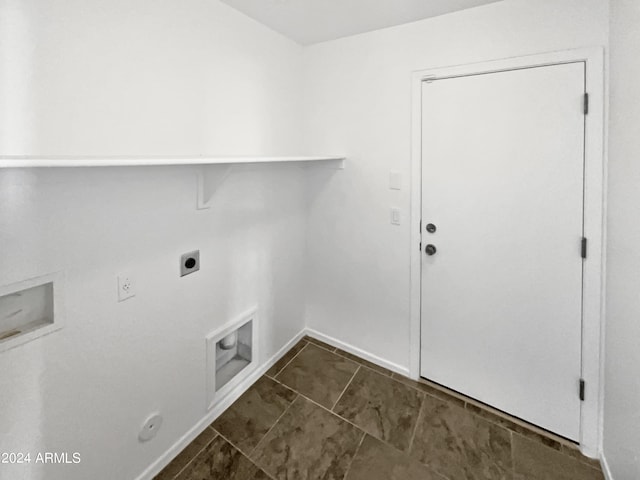 laundry area featuring gas dryer hookup, washer hookup, and electric dryer hookup