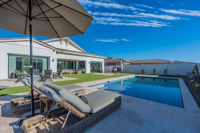 view of pool with a patio area