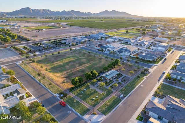 aerial view featuring a mountain view