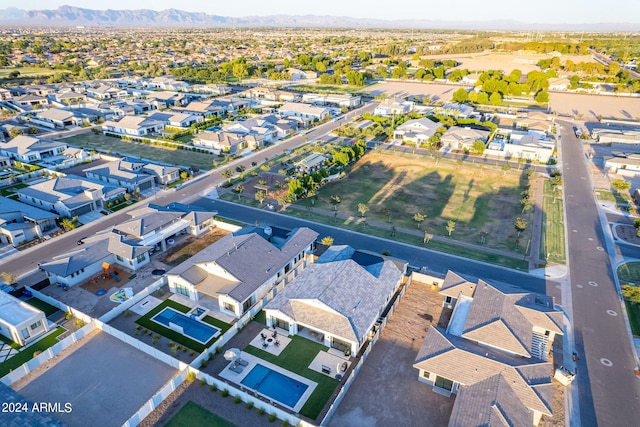 aerial view featuring a mountain view