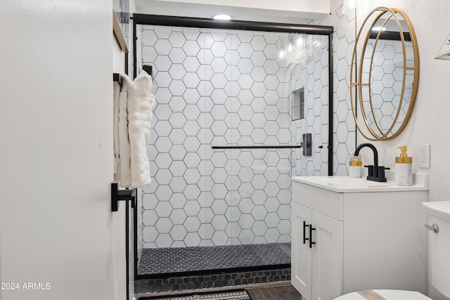 3814 N 36th St, Phoenix, AZ 85018 - bathroom with vanity and a stall shower