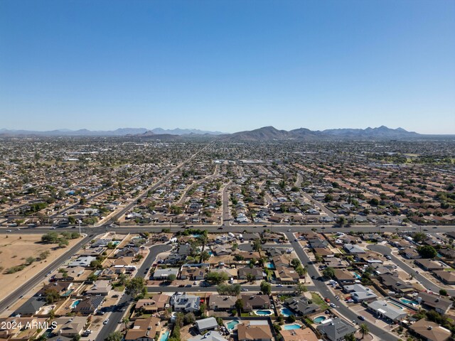 aerial view featuring a mountain view