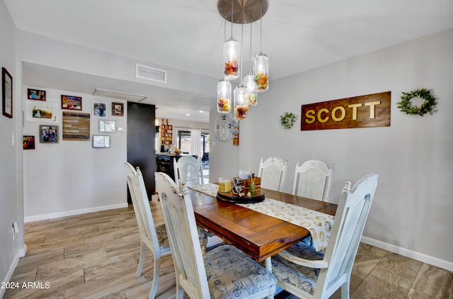 view of dining room