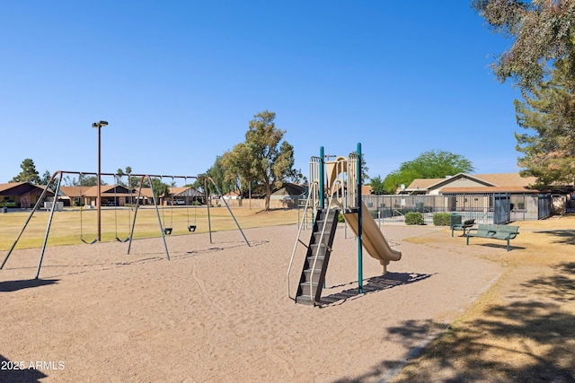3326 E Calypso Ave, Mesa, AZ 85204 - community play area with fence and a residential view