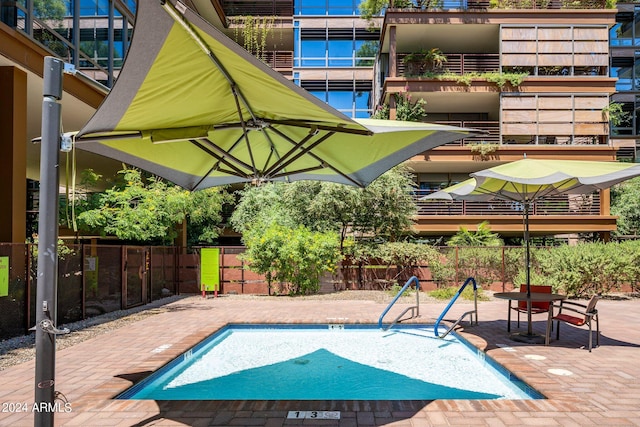 view of pool with a patio area