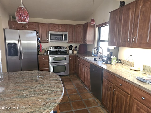 15240 N 51st St, Scottsdale, AZ 85254 - kitchen featuring a sink, light stone counters, and stainless steel appliances