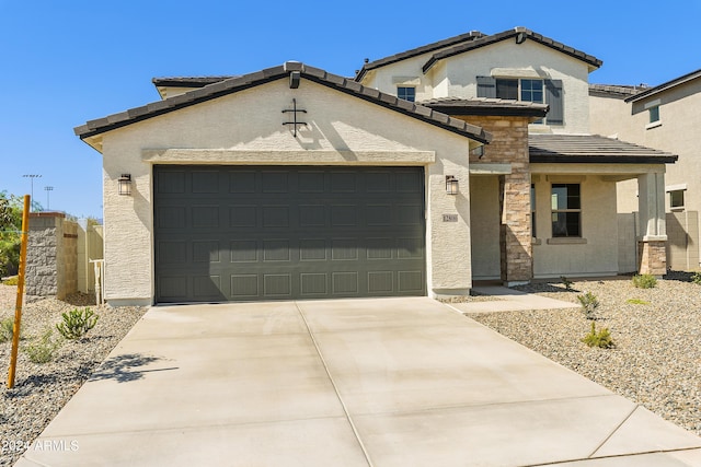 view of front facade with a garage