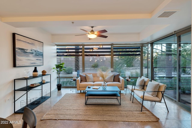 sunroom / solarium with visible vents