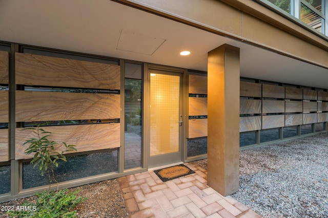 view of exterior entry