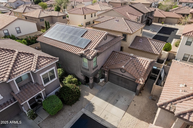 aerial perspective of suburban area