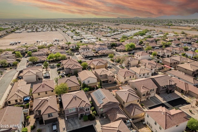 aerial view of residential area