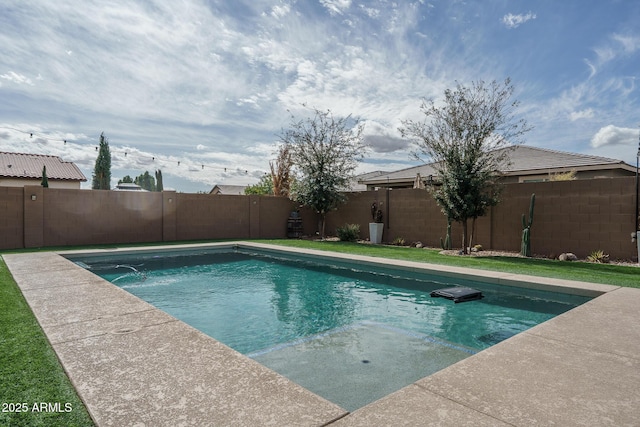 view of pool with a fenced in pool and a fenced backyard