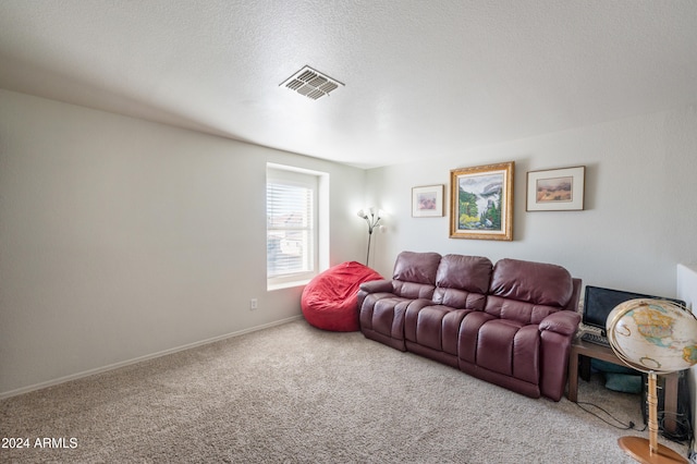 living room with carpet floors