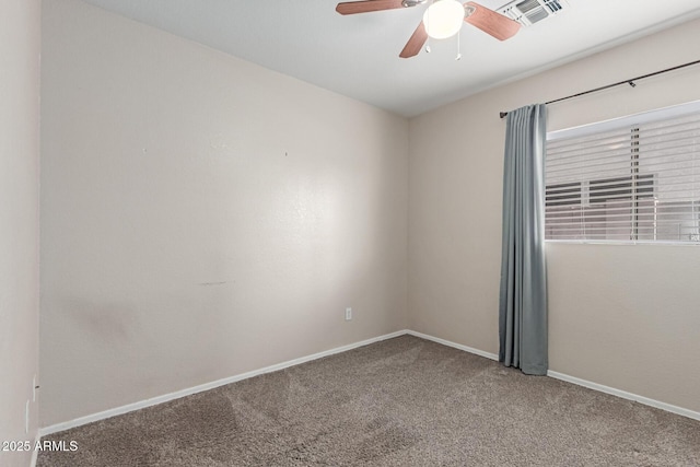 681 W Racine Loop, Casa Grande, AZ 85122 - spare room with carpet floors, a ceiling fan, and baseboards
