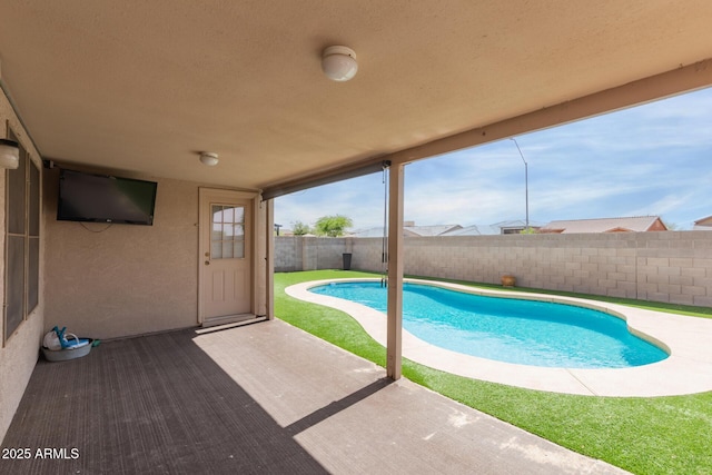 681 W Racine Loop, Casa Grande, AZ 85122 - view of pool with a patio and a fenced backyard