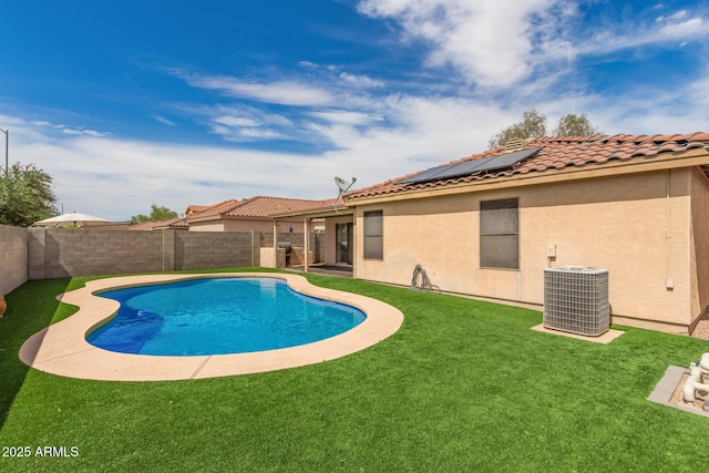 681 W Racine Loop, Casa Grande, AZ 85122 - view of pool with central air condition unit