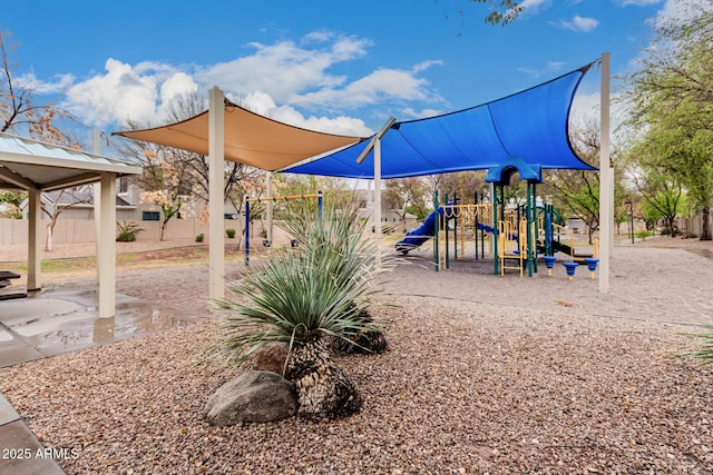 view of community jungle gym