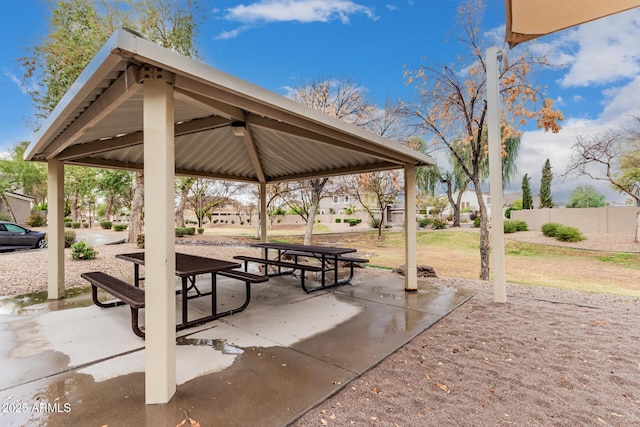 surrounding community with a gazebo