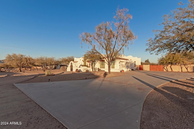 view of pueblo revival-style home