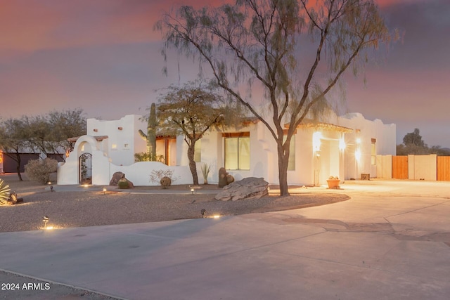 view of pueblo-style home