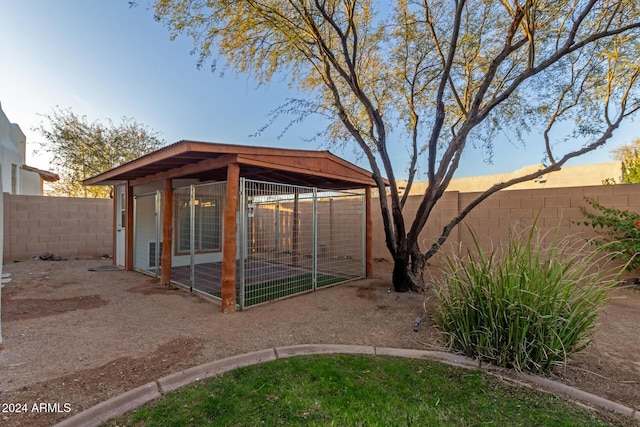 view of outdoor structure