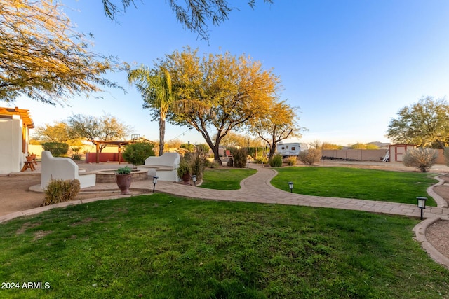 view of yard featuring a patio area