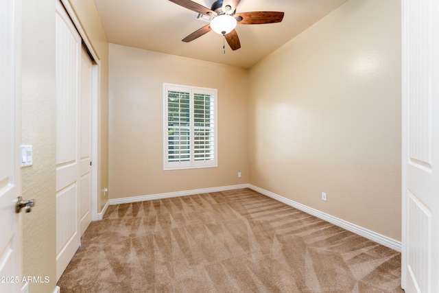 7969 S 172nd St, Queen Creek, AZ 85142 - unfurnished bedroom with carpet flooring, a closet, baseboards, and ceiling fan