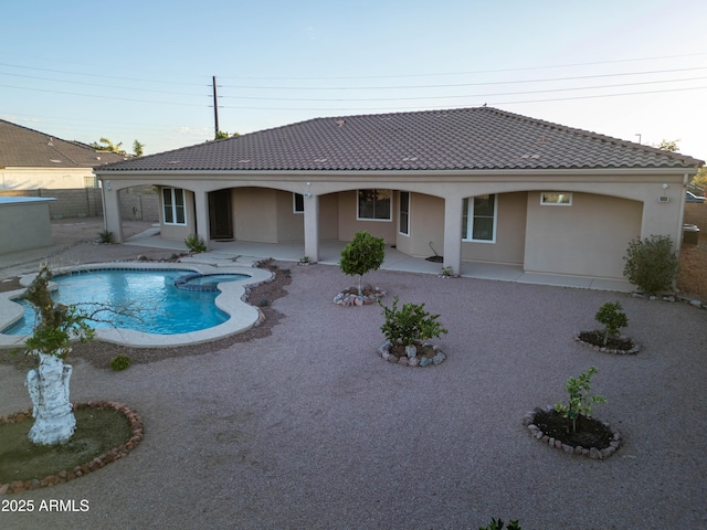 7969 S 172nd St, Queen Creek, AZ 85142 - view of pool with a patio area and a pool with connected hot tub