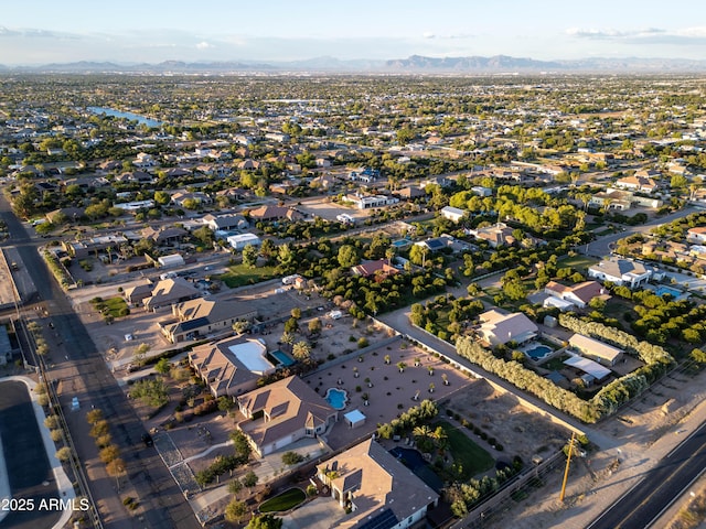 7969 S 172nd St, Queen Creek, AZ 85142 - aerial view of property's location with mountains and nearby suburban area