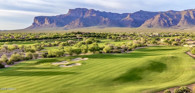 7751 E Golden Eagle Cir, Gold Canyon, AZ 85118 - mountain view with a golf club and nearby suburban area