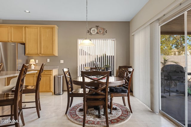 view of dining room