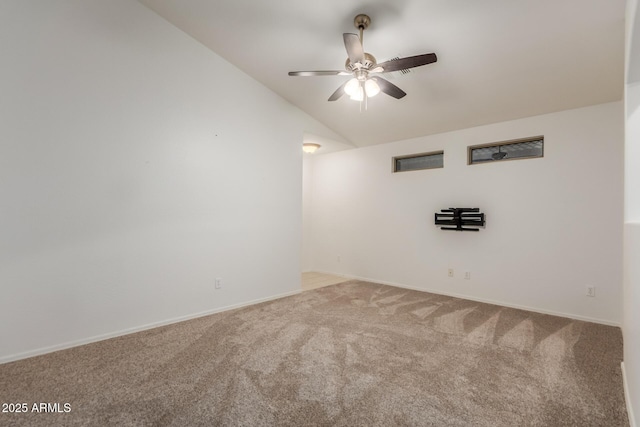 12132 W Caribbean Ln, El Mirage, AZ 85335 - carpeted empty room featuring a ceiling fan and lofted ceiling