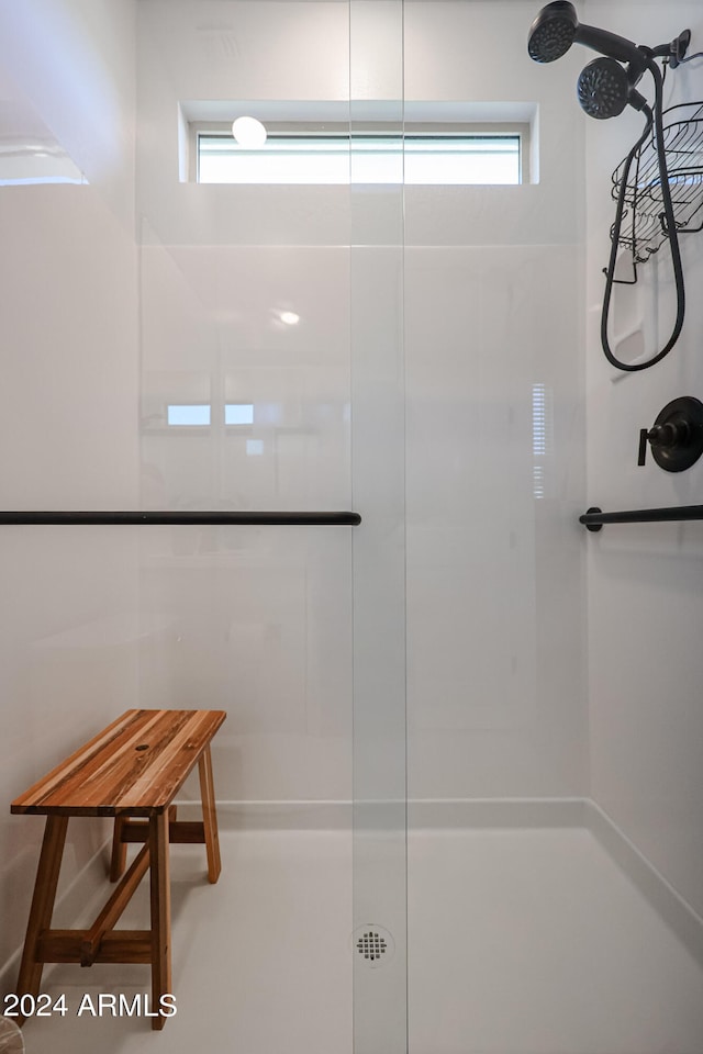 bathroom with walk in shower