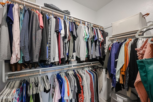 view of walk in closet