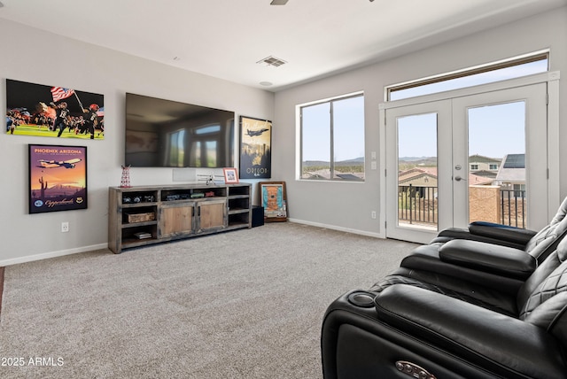 4418 W Yoosooni Dr, New River, AZ 85087 - living area with carpet floors and ceiling fan