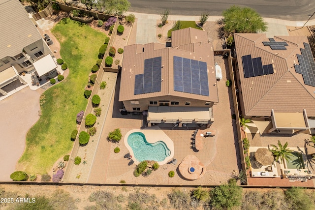 4418 W Yoosooni Dr, New River, AZ 85087 - aerial perspective of suburban area featuring a pool