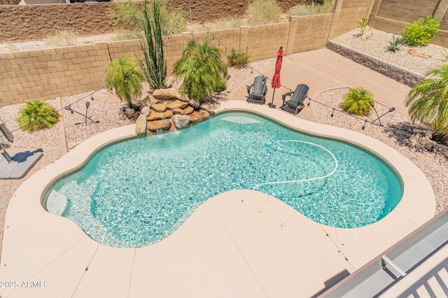 4418 W Yoosooni Dr, New River, AZ 85087 - view of swimming pool with a patio and a fenced backyard
