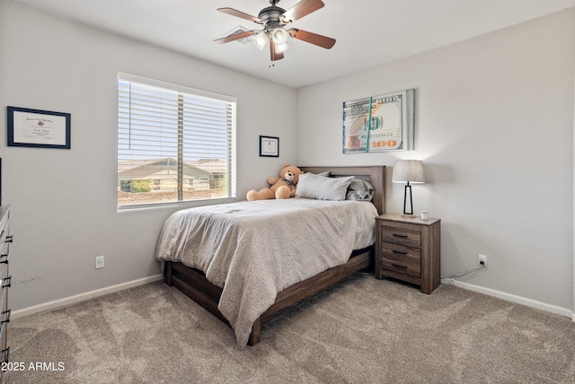 4418 W Yoosooni Dr, New River, AZ 85087 - bedroom featuring light carpet and ceiling fan