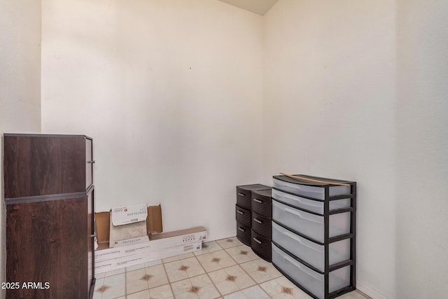 interior space with light tile patterned floors