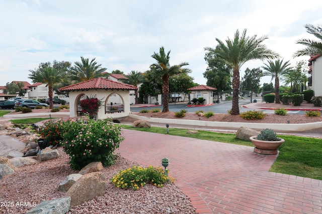 surrounding community with a gazebo