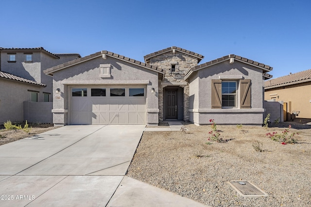 view of front of home featuring a garage