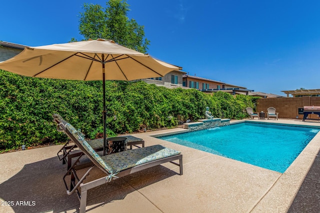 9922 E Thunderbolt Ave, Mesa, AZ 85212 - view of pool with a patio and a fenced backyard